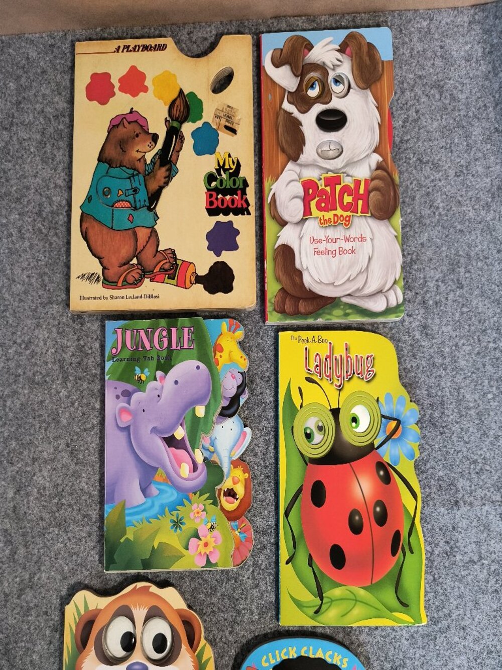6 Interactive Toddler Board Books Lot